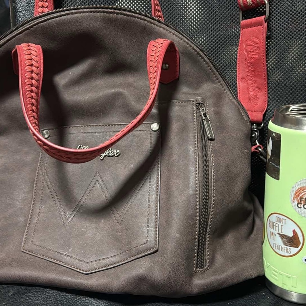 Wrangler Brown and Red Shoulder Bag